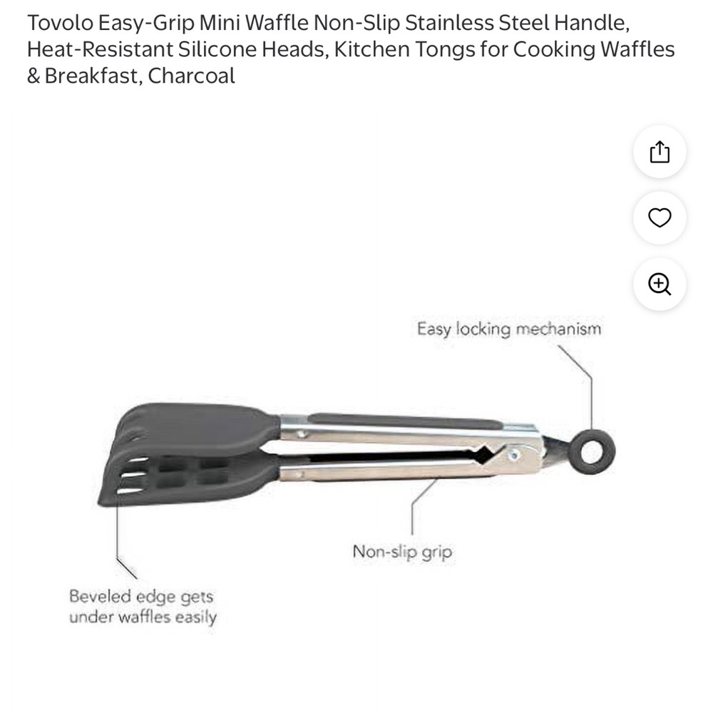 Tovolo Mini Waffle Tongs - Picture 3 of 4